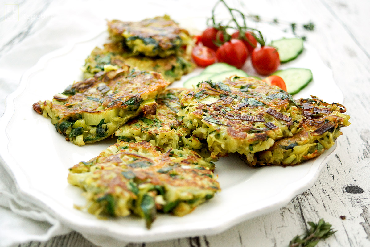 Shredded Potato Cake with Leeks and Cheese - New England