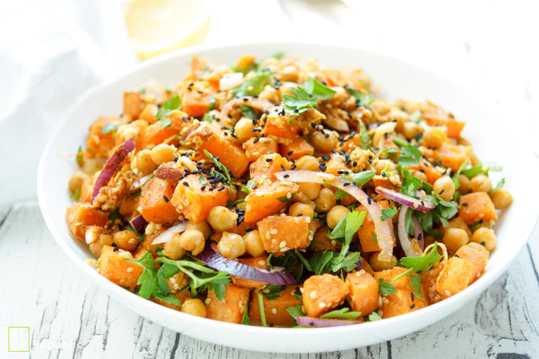Roasted Chickpea and Sweet Potato Salad