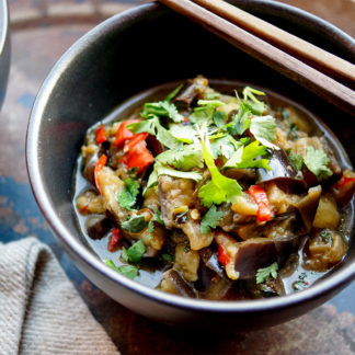 Simmered Garlic Chili Eggplant