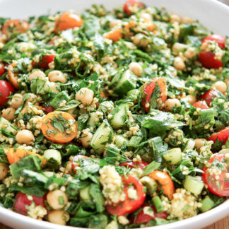 Herb-Loaded Chickpea Tabbouleh Salad