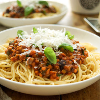 Lentil Puttanesca Pasta