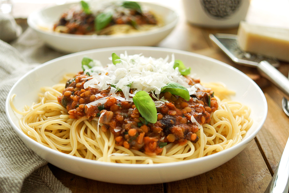 Spaghetti Alla Puttanesca Mit Linsen Rezept Elle Republic