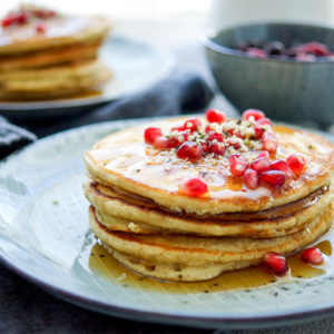 Gesunde Ricotta Pancakes, Rezept mit Dinkelmehl und Sojamilch