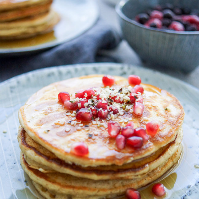 Gesunde Ricotta-Pancakes Rezept mit Dinkelmehl