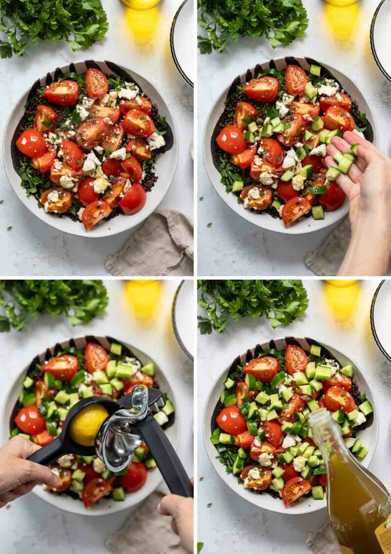 Linsen-Salat Zubereitungs-Schritte