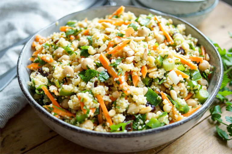 Morroccan-Style Millet Salad with Chickpeas & Carrots