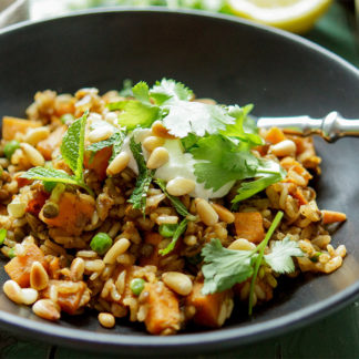 Lentil Rice Pilaf with Sweet Potato