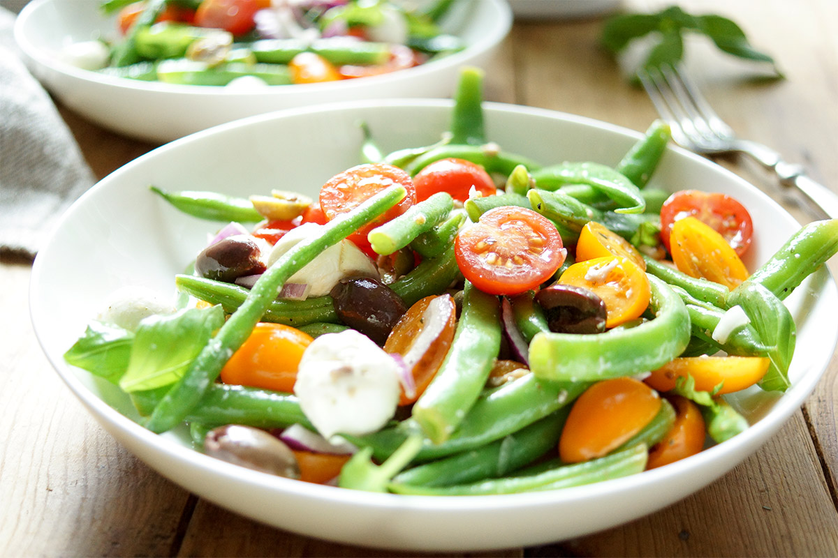 Grune Bohnen Tomatensalat Rezept Elle Republic