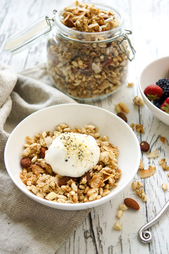 HoneyPuffed Rice Granola with Cardamom Recipe Elle Republic