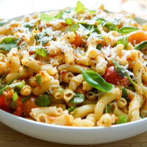 Sun Dried Tomato Pesto Pasta Salad Recipe Elle Republic