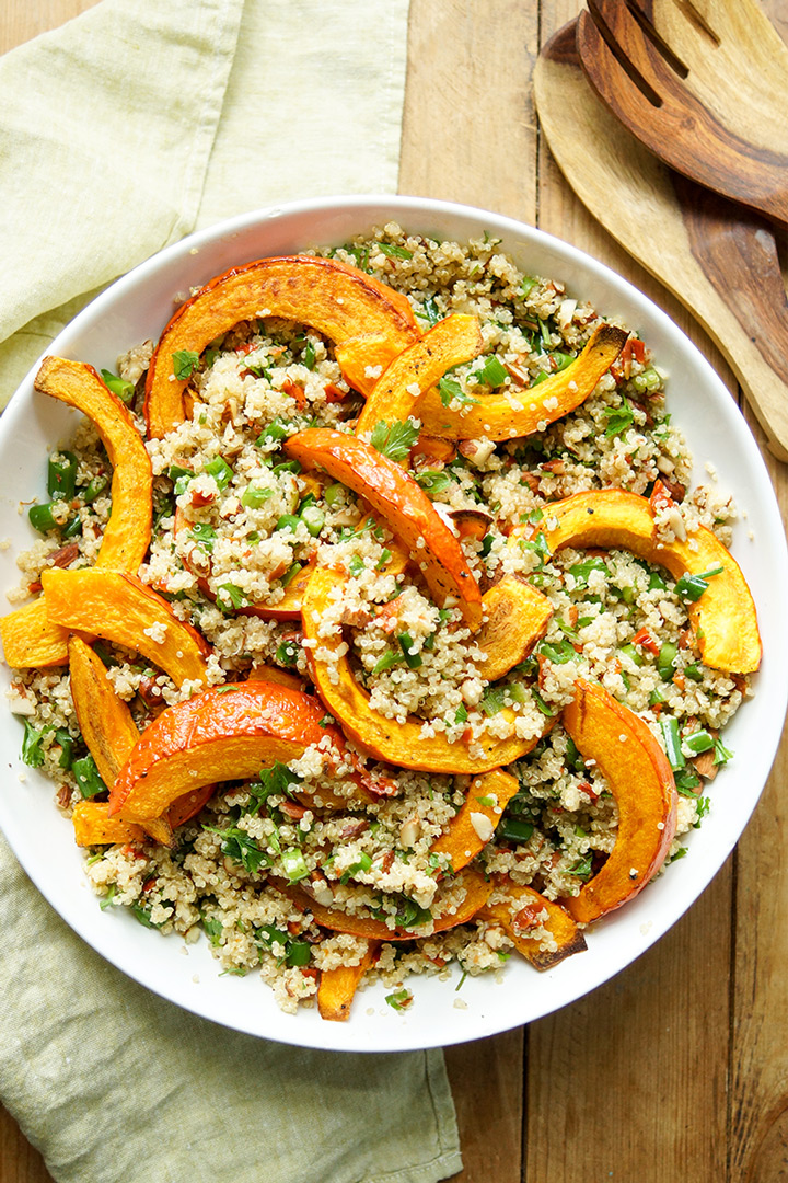 Roasted Pumpkin and Quinoa Salad with Almonds 