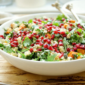 Roasted Sweet Potato and Quinoa Salad with Arugula