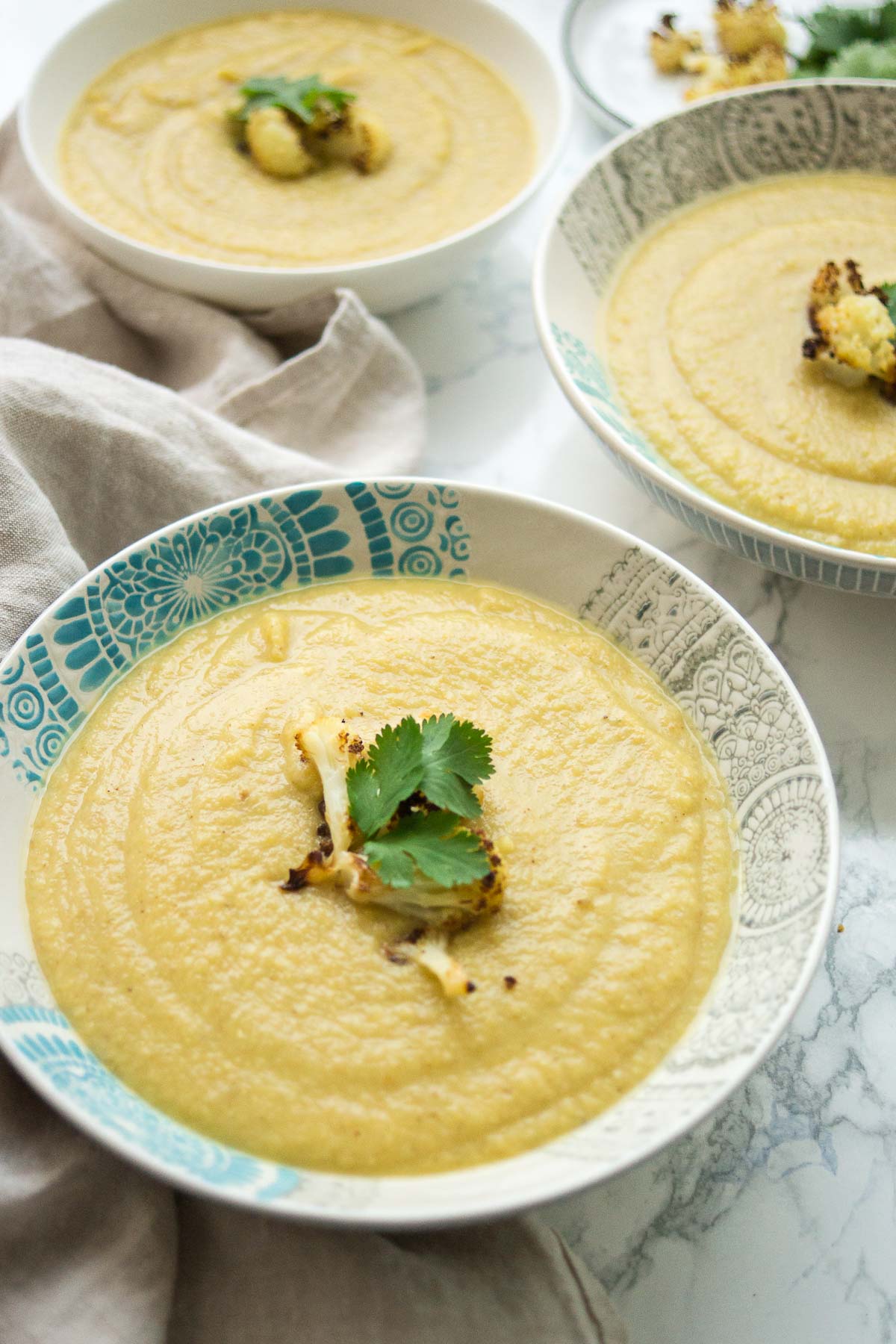 Moroccan-Spiced Roasted Cauliflower Soup