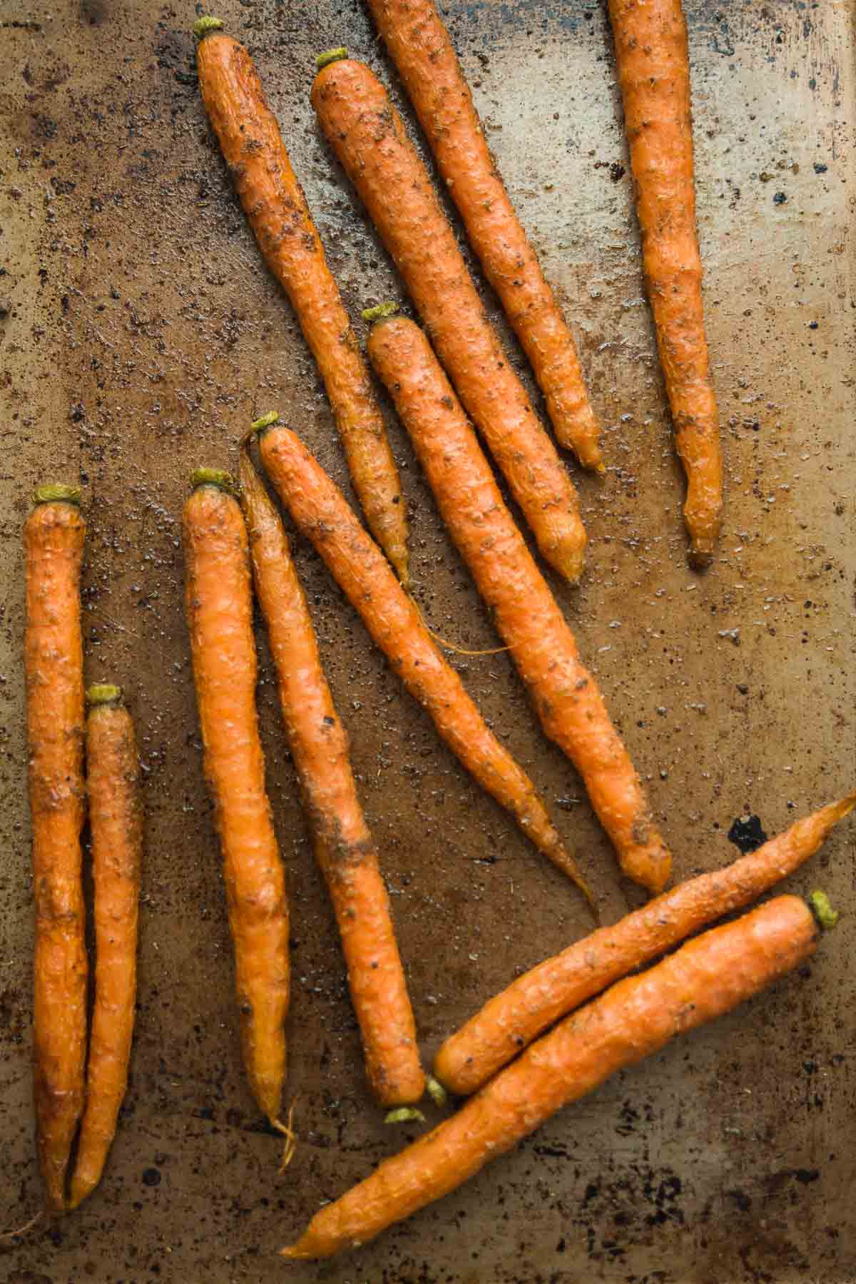 Geröstete Karotten für Karotten-Taboulé