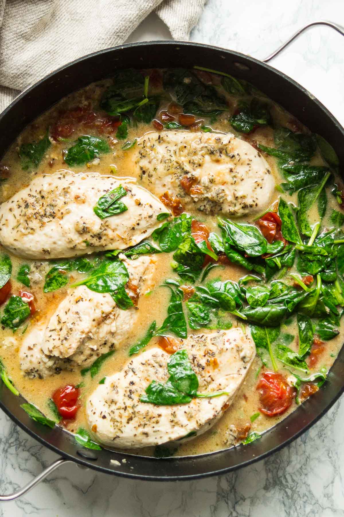 Coconut Chicken with Tomatoes & Spinach