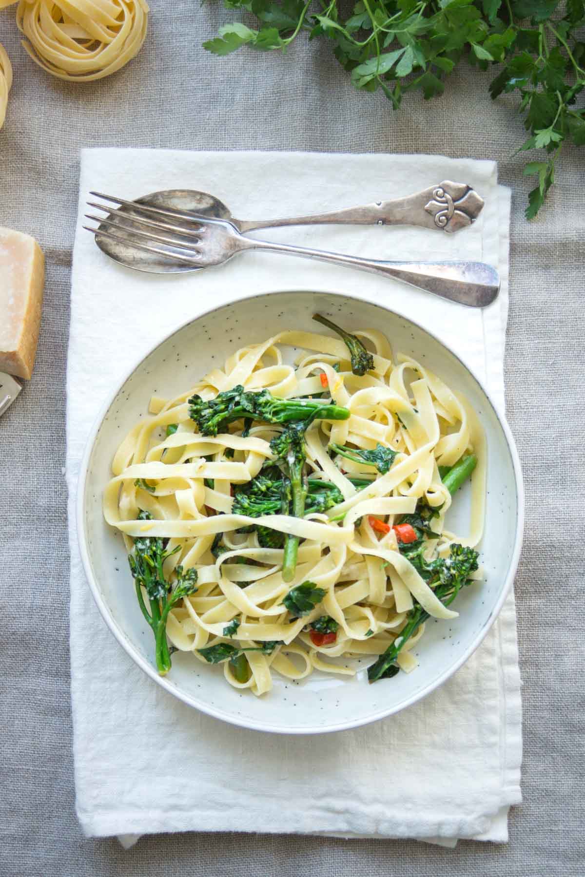 Pasta with Broccoli, Lemon and Chili