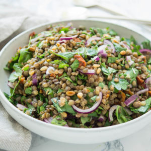 Einfache Mediterraner Linsensalat Rezept