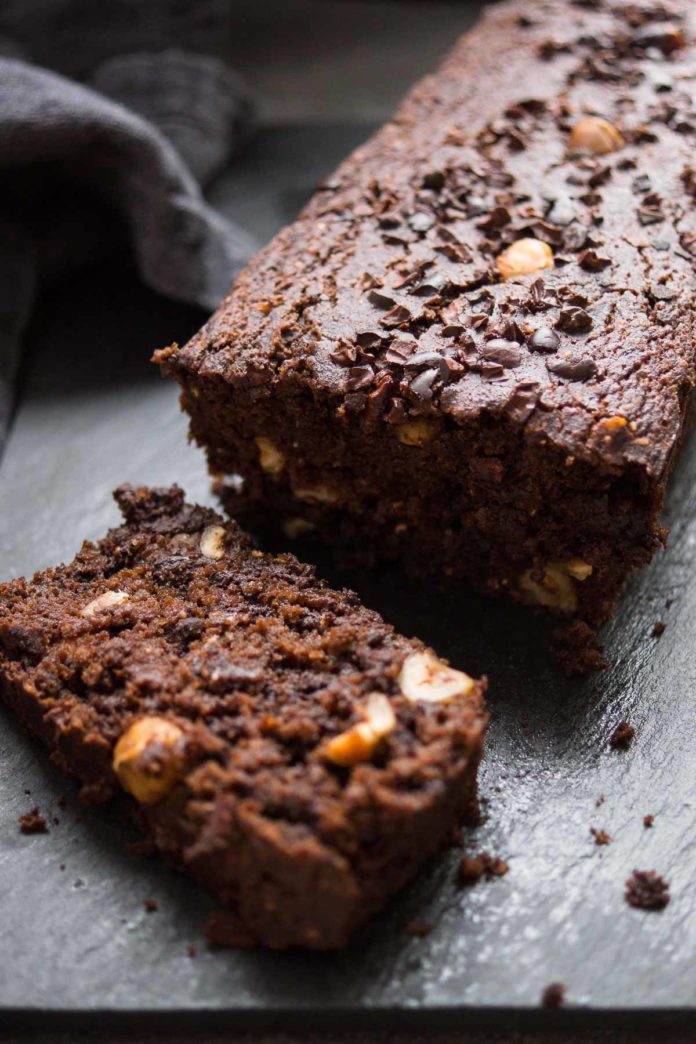 Double Chocolate Brownie Bread, Vegan Rezept für Schokoladen-Brot