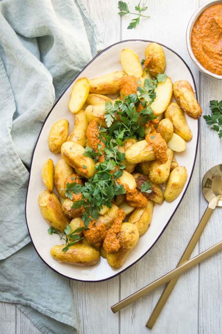 Crispy Roasted Potatoes with Spanish Romesco Sauce