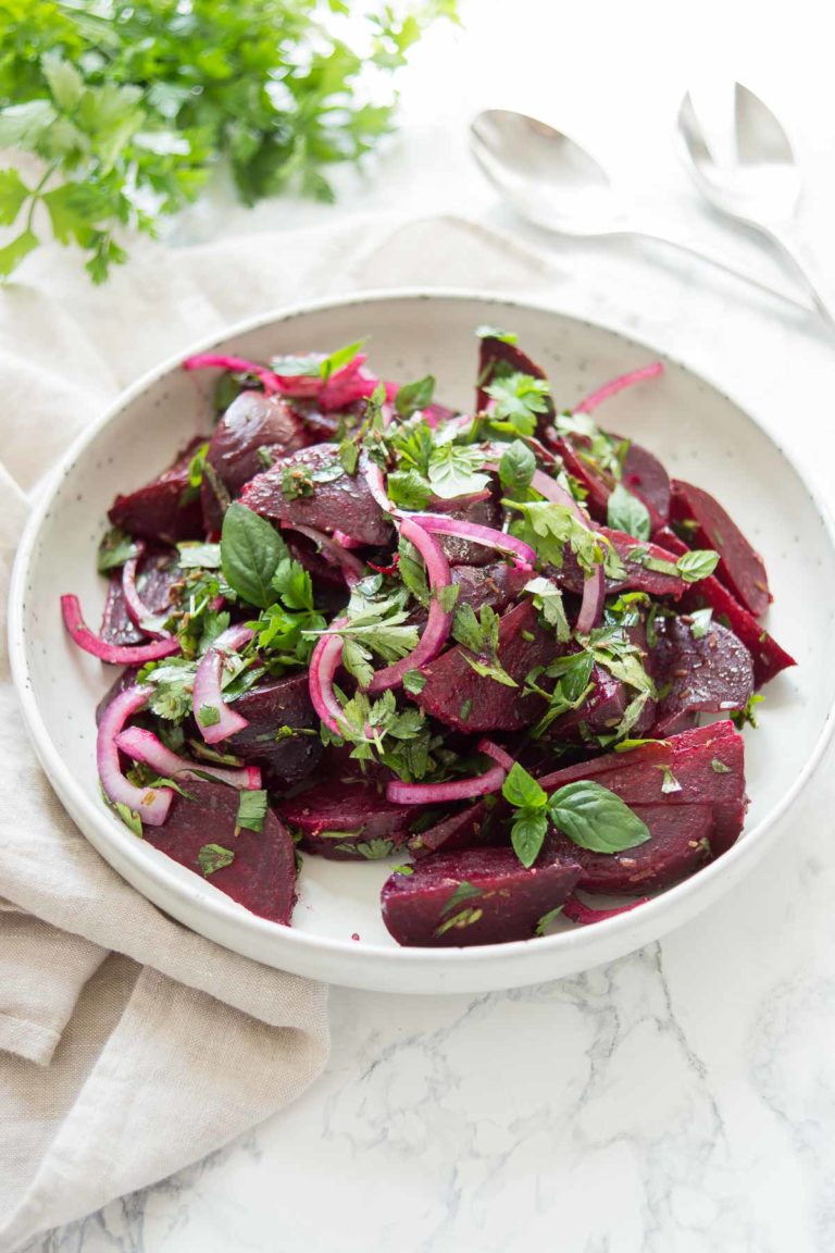 Moroccan Beet Salad with fresh herbs