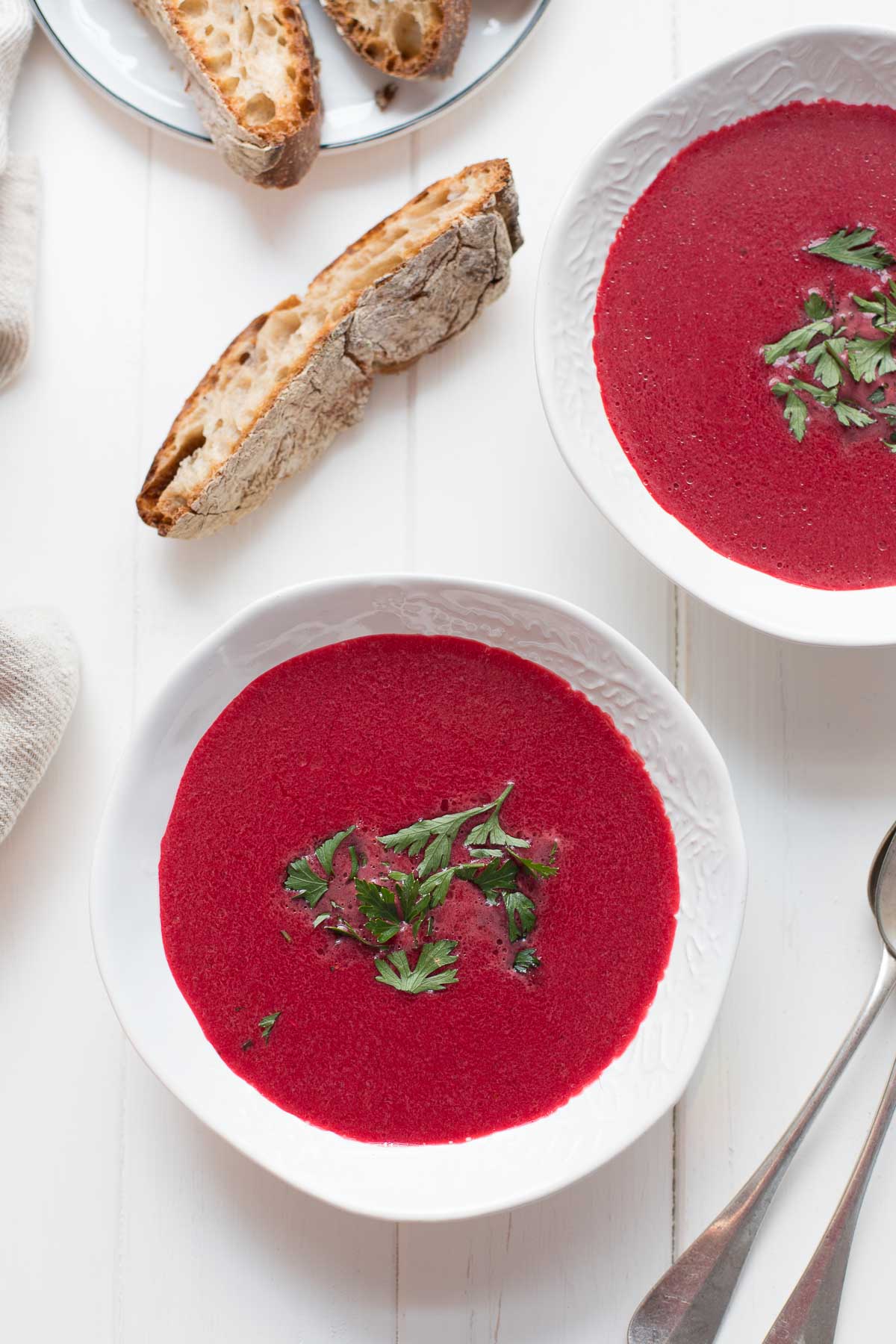 Einfache Rote-Bete-Kokos-Suppe mit Ingwer Rezept Vegan