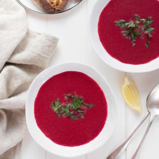 Rote-Bete-Kokos-Suppe mit Ingwer Rezept Vegan