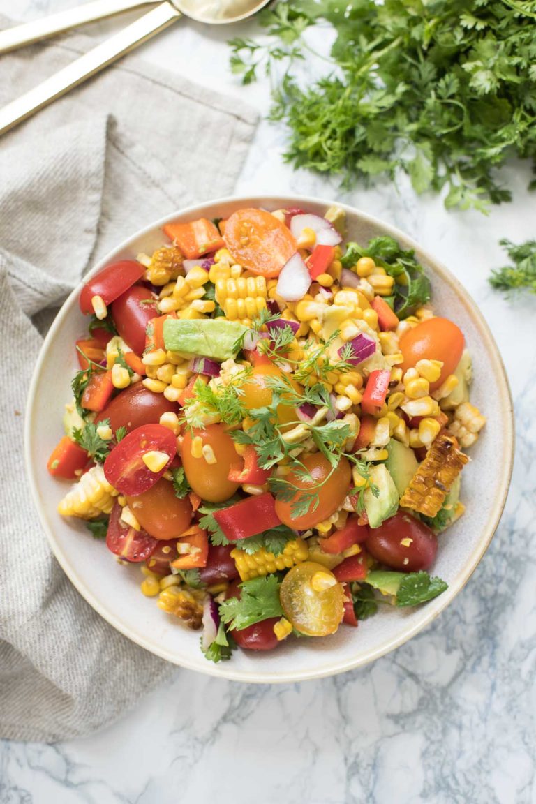 Simple Tomato Avocado Corn Salad
