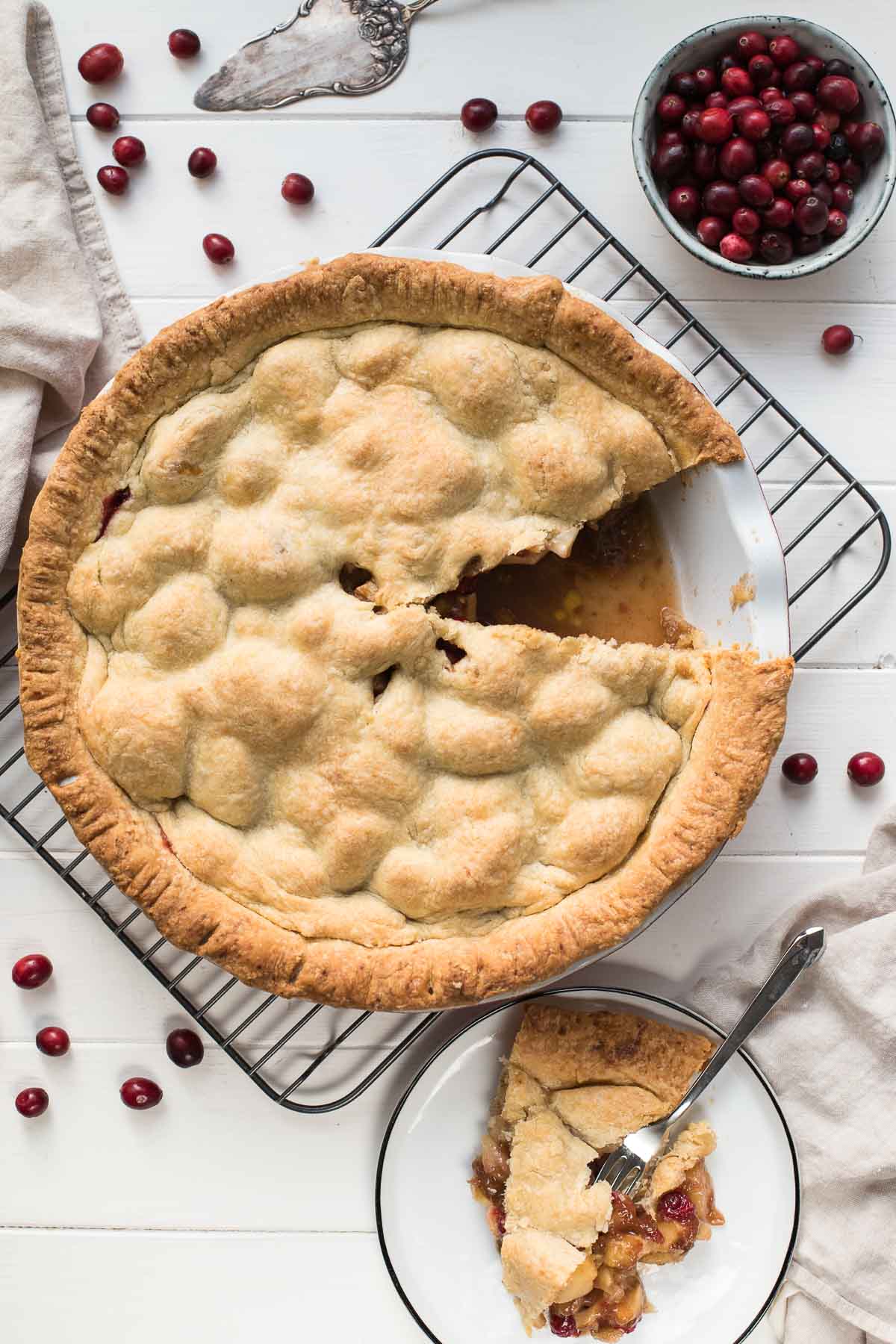 Classic Apple Pie With Cranberries Recipe Elle Republic