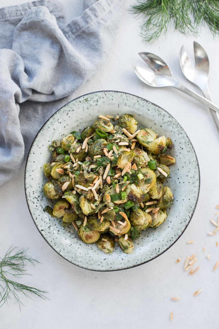 Gerösteter Rosenkohl mit Kapern, Dill & Zitrone Rezept mediterrane Art