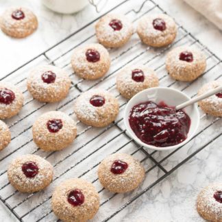 Glutenfreie Engelsaugen (Weihnachtsplätzchen Rezept)