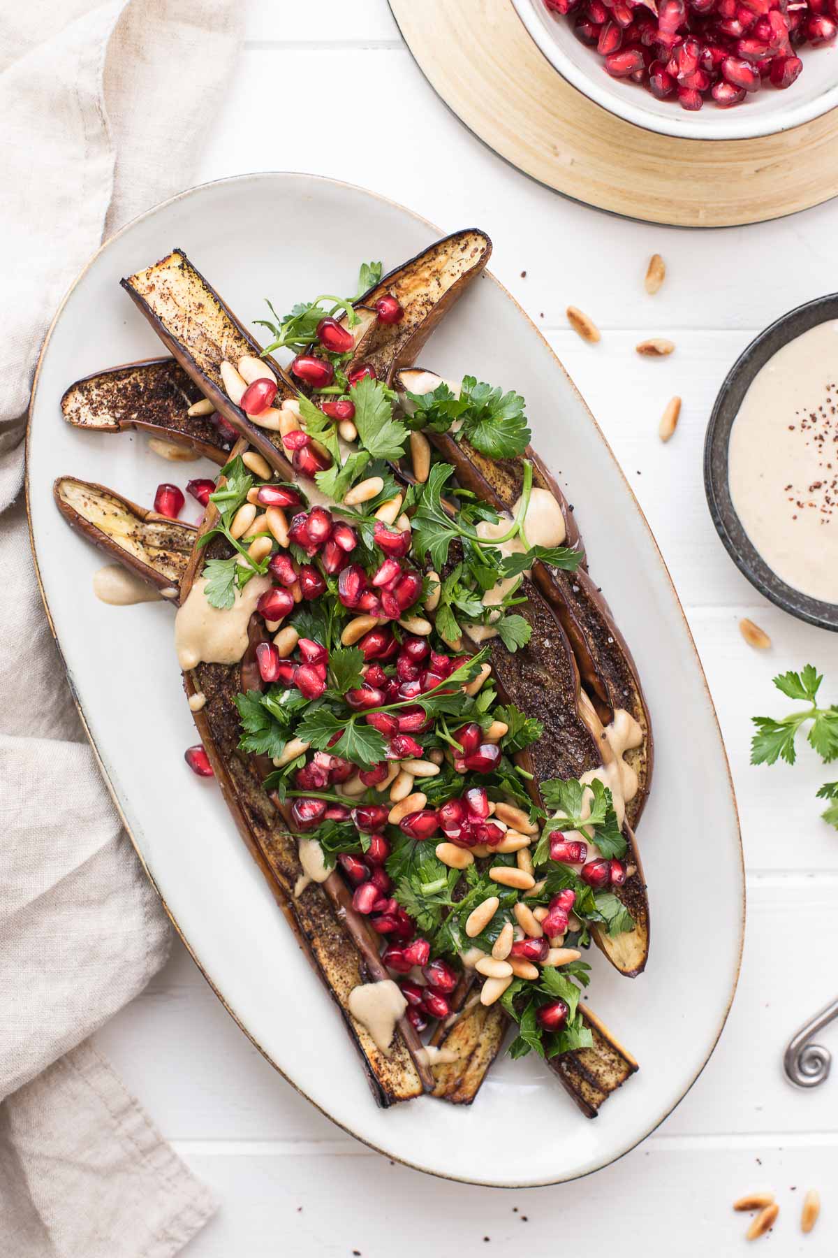 Roasted Japanese Eggplant With Tahini Sauce Recipe Elle Republic