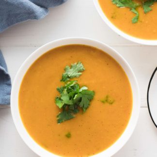 Pumpkin Soup with Curry and Coconut Milk