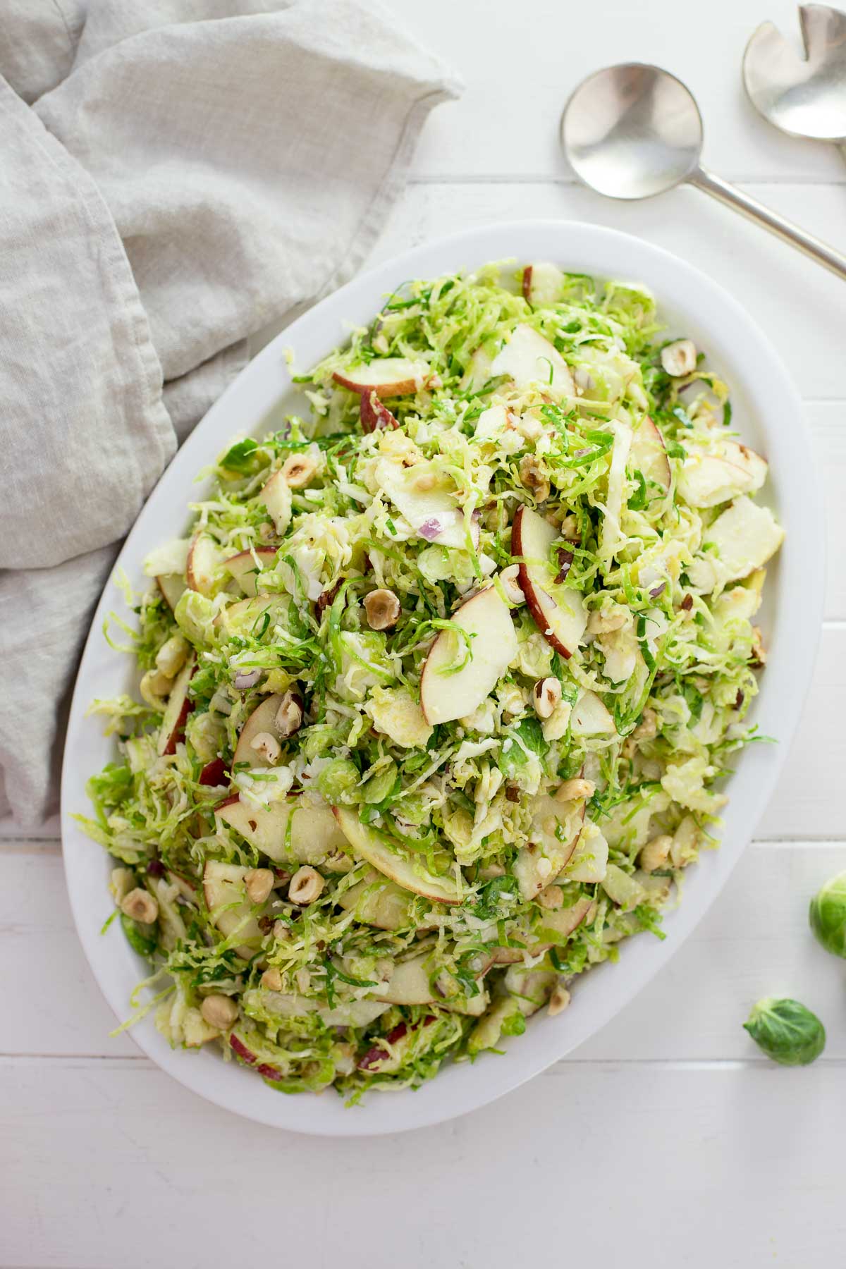 Brussels Sprouts Salad with Apples & Hazelnuts