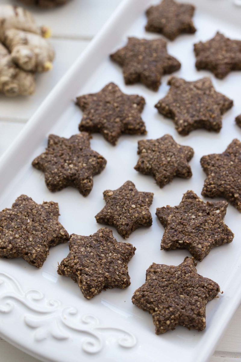 Glutenfreie Ingwer-Kekse mit Frischen Ingwer, Zimt, Mandeln Rezept