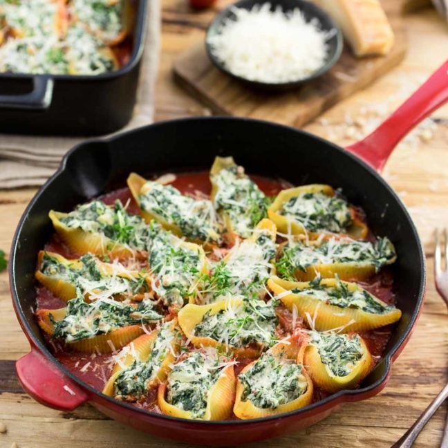 Spinach and Ricotta Stuffed Shells