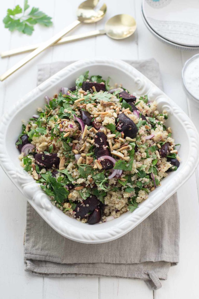Orientalischer Rote-Bete-Salat mit Quinoa & Joghurt-Dressing Rezept