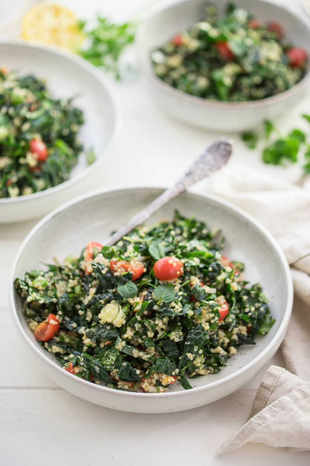 Kale Tabbouleh with Quinoa Recipe Elle Republic