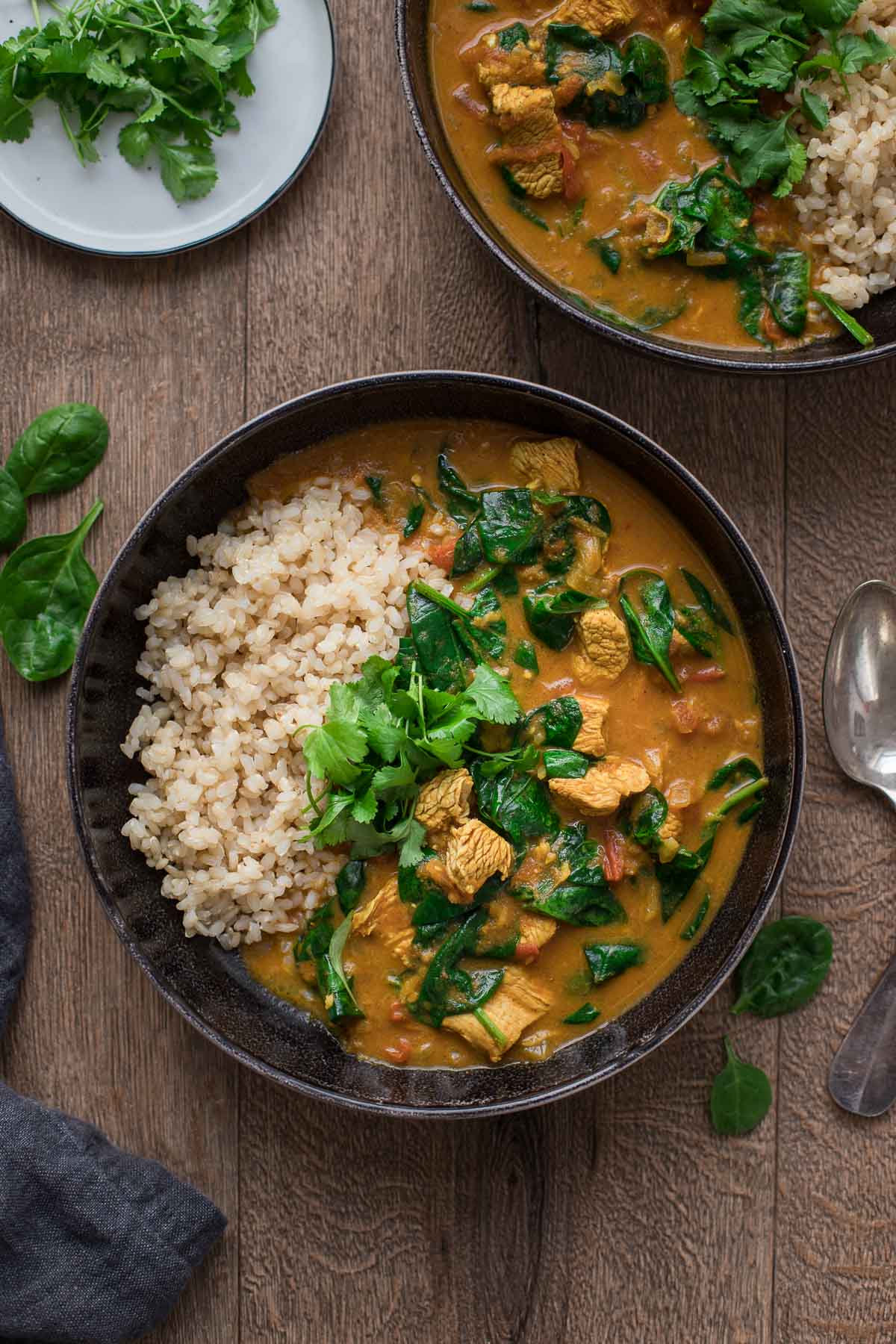 Coconut Milk Garam Masala Curry With Turkey Spinach Elle Republic