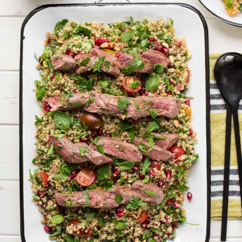 Lammfilet Mit Orientalischem Bulgur Salat Rezept Elle Republic