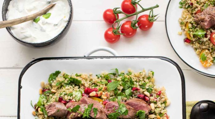 Lammfilet mit orientalischem Bulgur-Salat