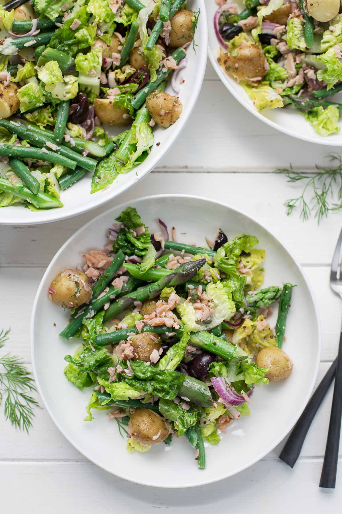 Nizza-Salat (Salade Niçoise) mit Räucherlachs Rezept | Elle Republic