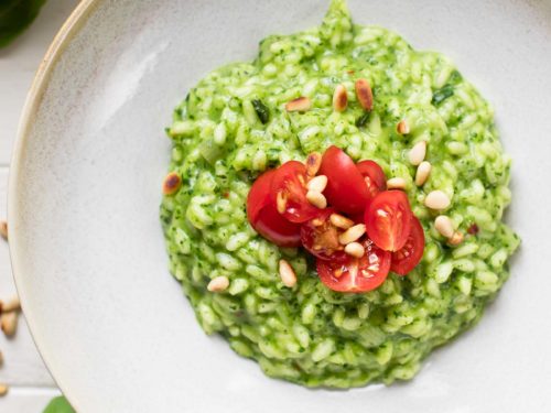 Spinat Risotto Mit Frischen Krautern Rezept Elle Republic