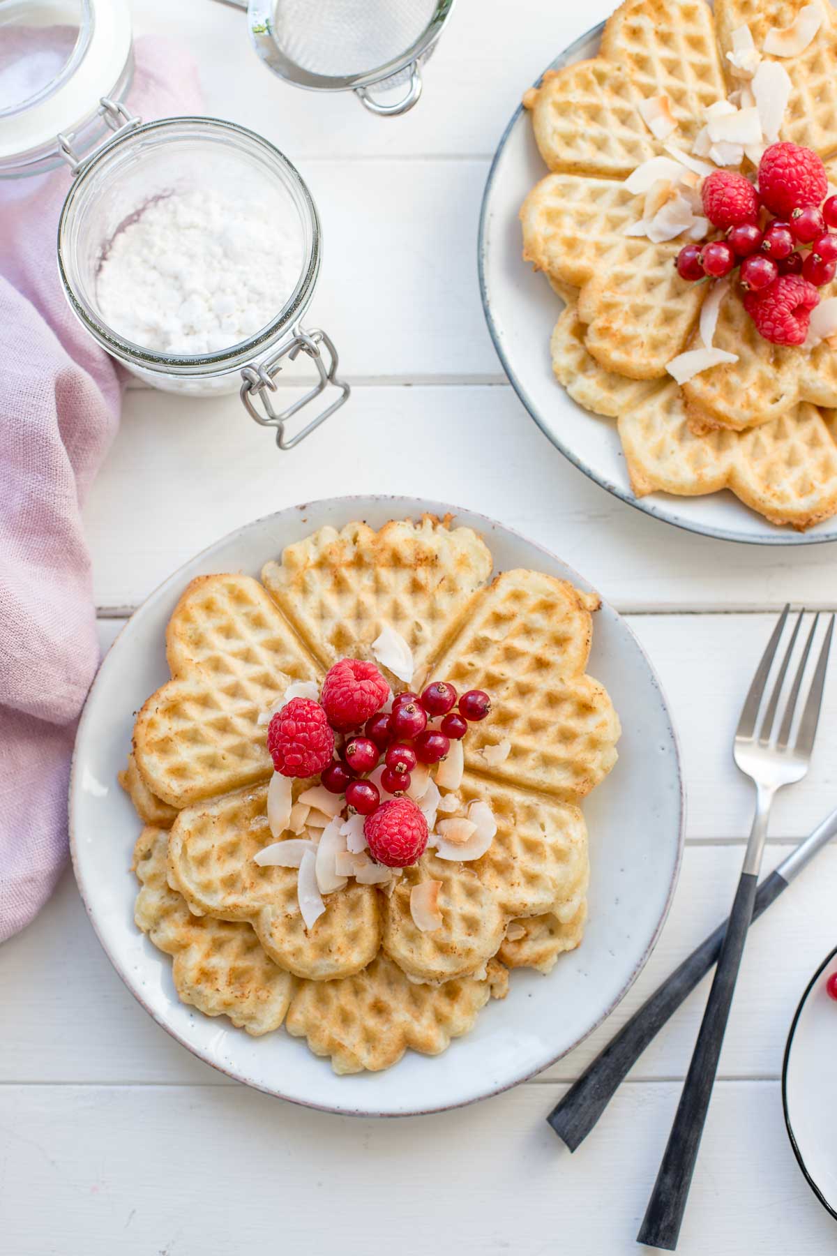 Coconut Dessert Waffles - Belly Full