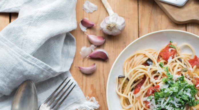 Tomaten-Auberginen-Pasta