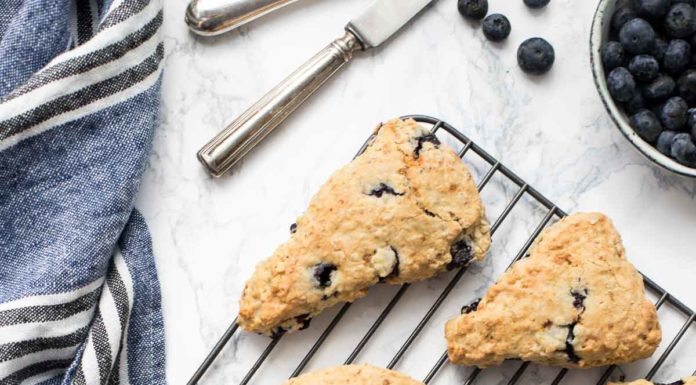 Blaubeer Scones Rezept, Heidelbeeren Gebäck