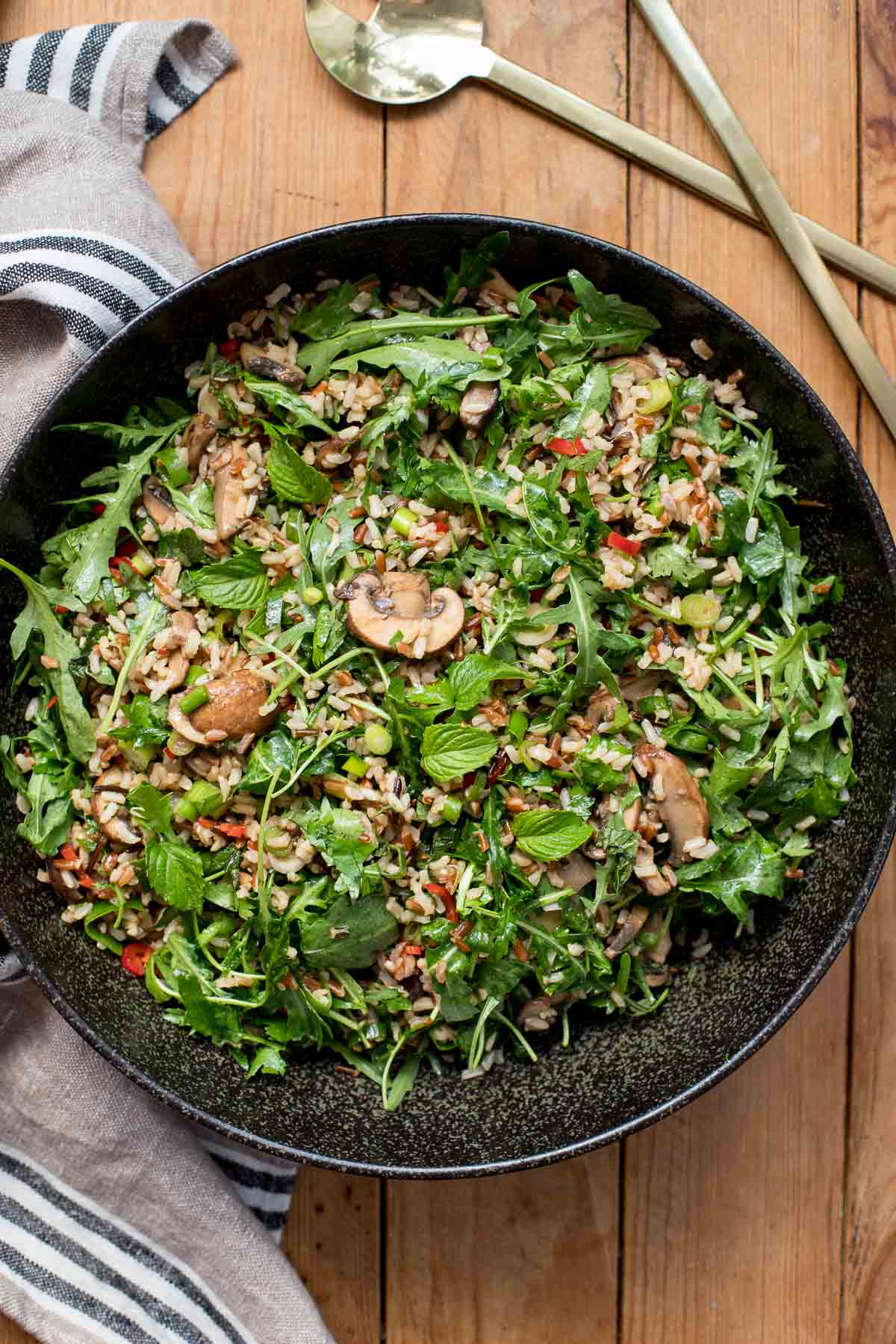 Wild Rice Salad with Mushrooms and Herbs