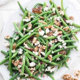 Green Bean Salad with Walnuts, Dates and Roquefort