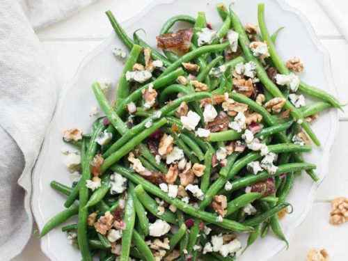 Grune Bohnen Salat Mit Walnussen Datteln Roquefort Elle Republic