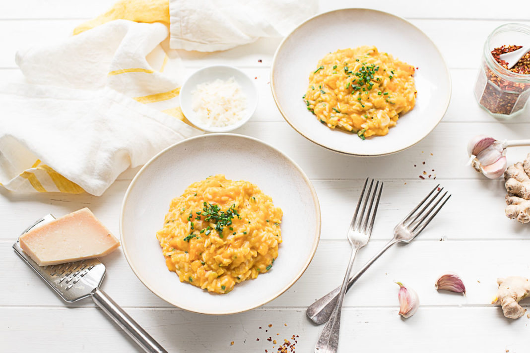 Kürbis-Risotto mit Butternut-Kürbis und Ingwer | Rezept | Elle Republic