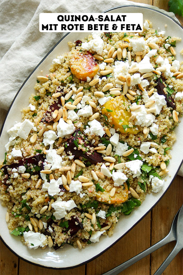 Quinoa-Salat mit Rote Bete und Feta Rezept